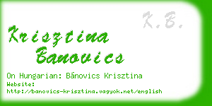 krisztina banovics business card